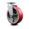 Service Caster 6 Inch Red Poly on Cast Iron Wheel Swivel Caster with Roller Bearing SCC SCC-20S620-PUR-RS - alternate 1